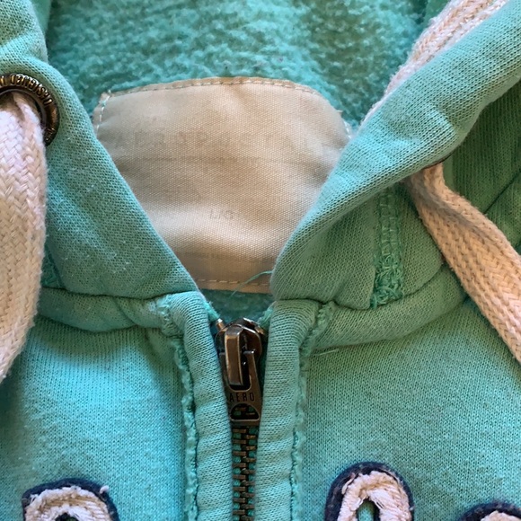 Large teal zip up hoodie - Picture 4 of 5
